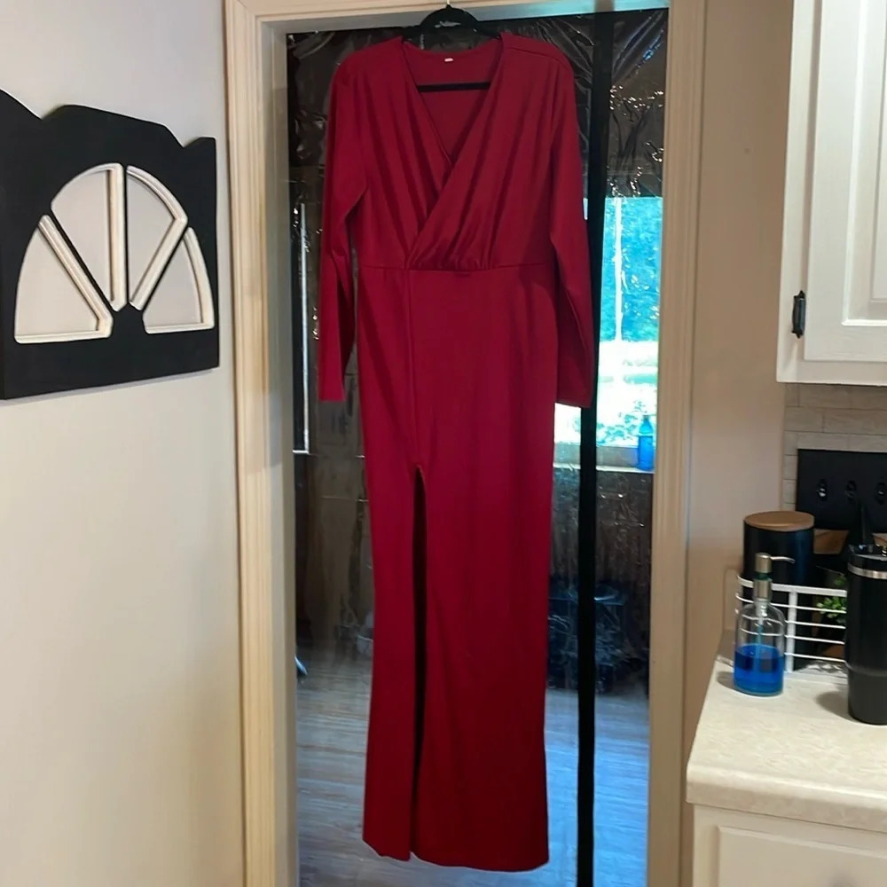 Formal, Floor Length Burgundy Dress, Unbranded, Sz XXL, NWOT